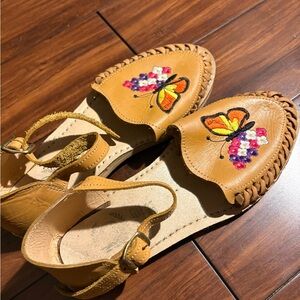 Mexican Embroidered Vintage Sandals